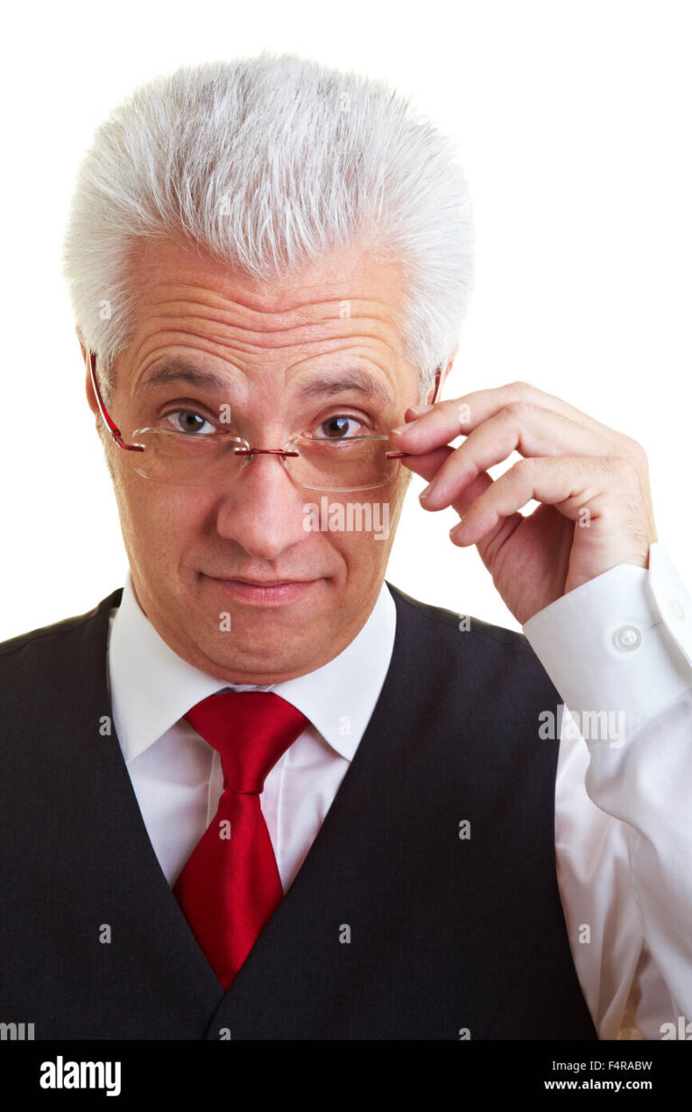 old people looking through glasses Vision and old people concept