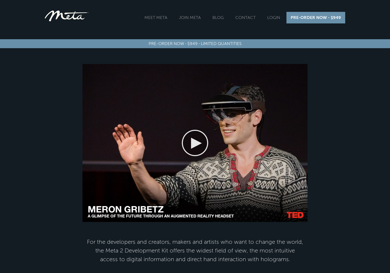 Meta - AR Glasses - The first holographic interface | Product Hunt
