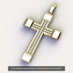 diamond cross glasses 3d model 34 cross necklace classic diamond pendant 3dm model 3d print 3d model