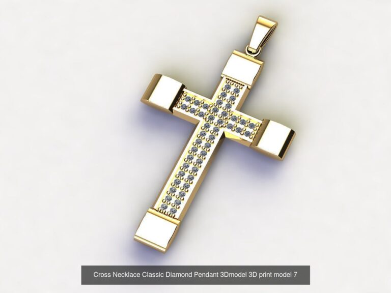 diamond cross glasses 3d model 34 cross necklace classic diamond pendant 3dm model 3d print 3d model