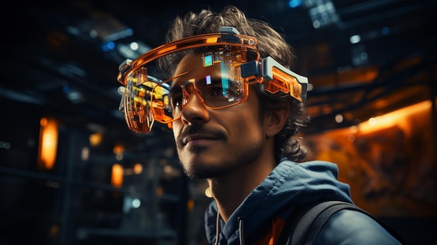 what is digital ar glasses Premium photo