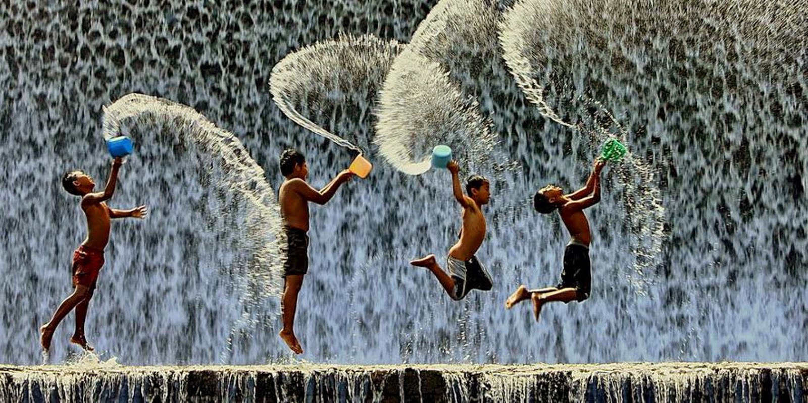 A collage of children from different cultures around the world engaged in various playful activities, showcasing the universality of childhood joy.