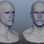 3d character face modeling 3d character face background illustration stock illustration 1982664764