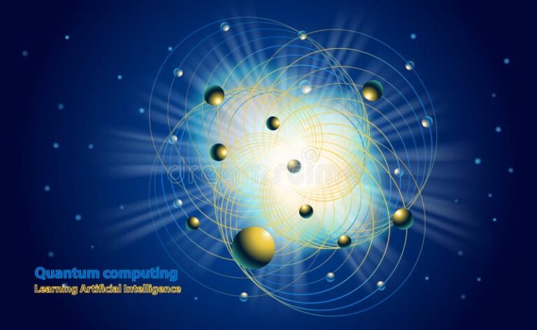 quantum computing space travel Computing quantum space stock illustration. illustration of explosion