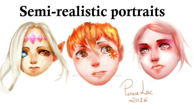 semi-realistic face 3d modeling Pin op character models