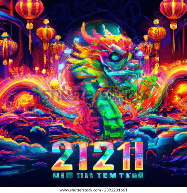 2024 color trends and dragon Premium photo