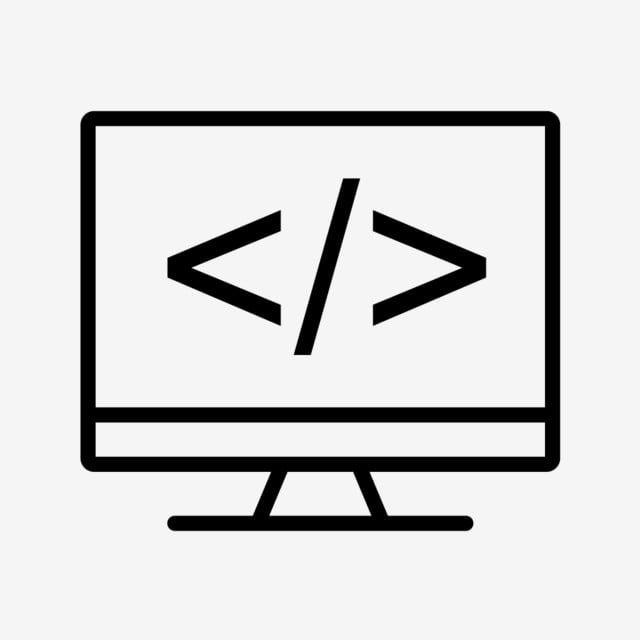 coding clip art black and white Black codes clipart transparent png hd, coding on screen line black