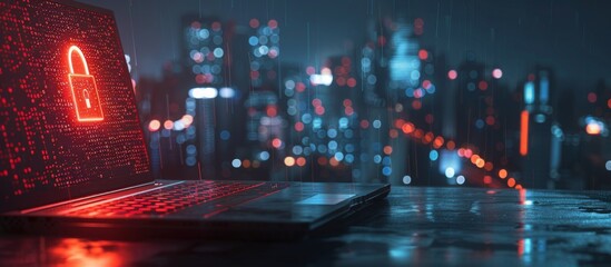 august laptop lock screen Premium ai image