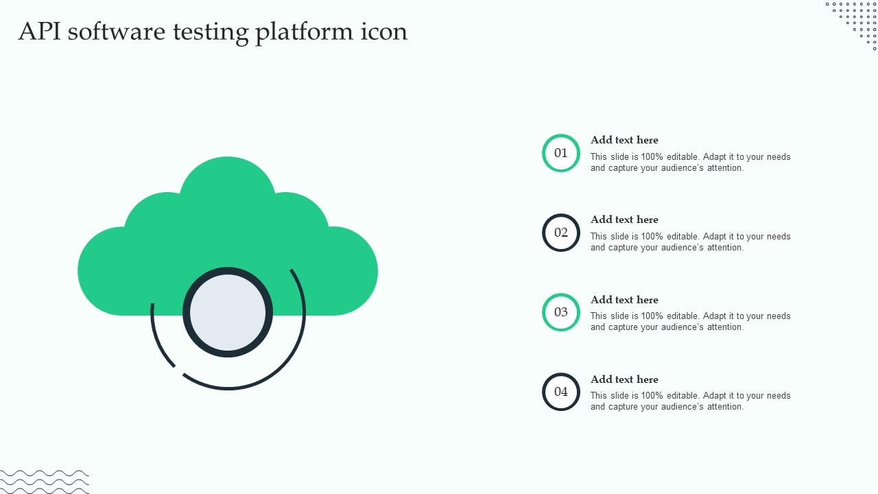 API Software Testing Platform Icon PPT Presentation
