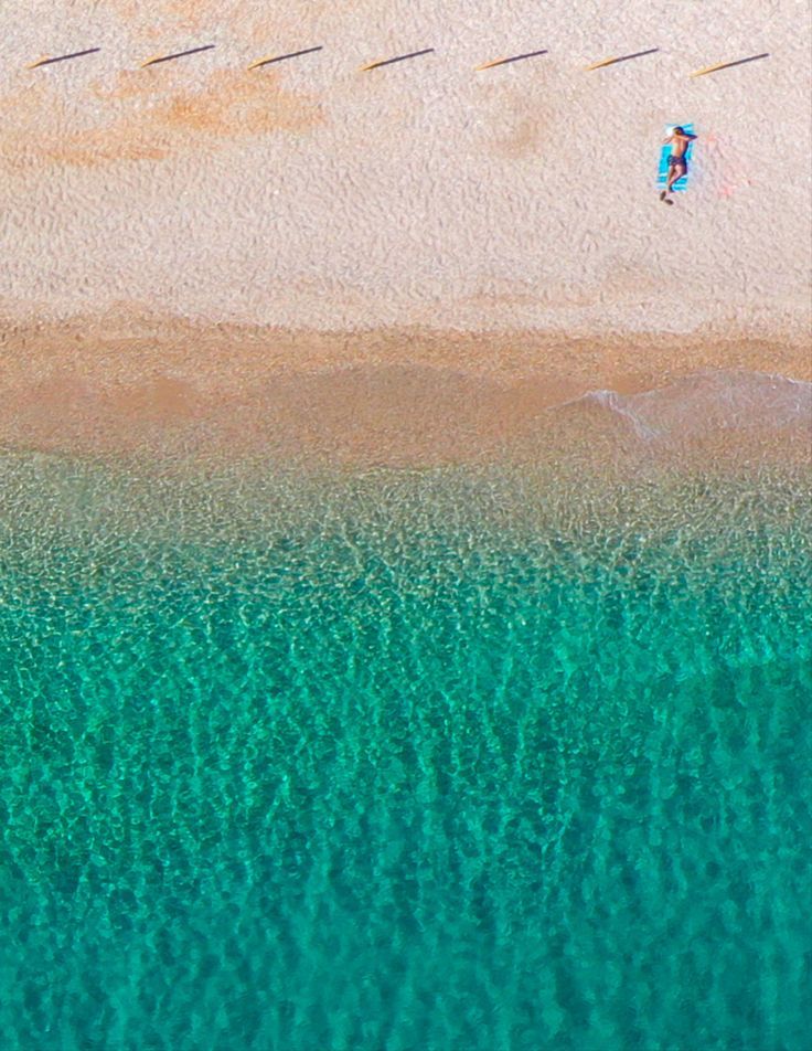Drone photography of a beach showcasing unique patterns and colors