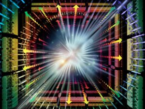 quantum computing space travel Computing quantum space stock illustration. illustration of explosion