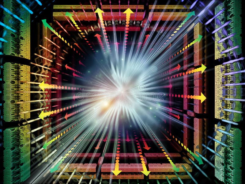 quantum computing space travel Computing quantum space stock illustration. illustration of explosion
