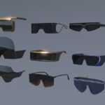 sci-fi glasses 3d model Fashion sci fi glasses pack x9 3d model collection