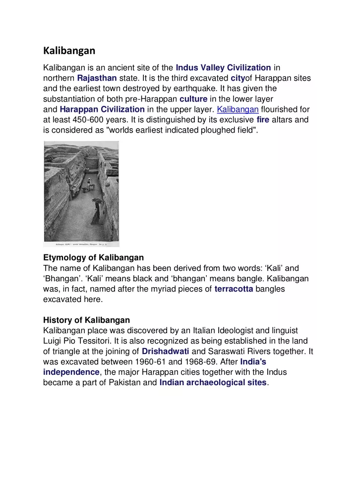 things to learn and explore at kalibangan Site original everything picture just