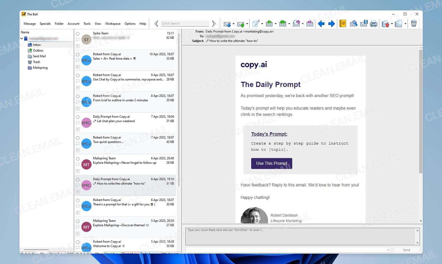 The Bat! email client interface