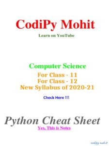 python programming cheat sheet pdf Python cheat sheet 1680190416
