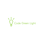 code editor with green logo Green code logo template #70448