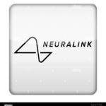 neuralink black square logo Neuralink logo editorial photo