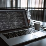 software development coding on laptop Premium photo