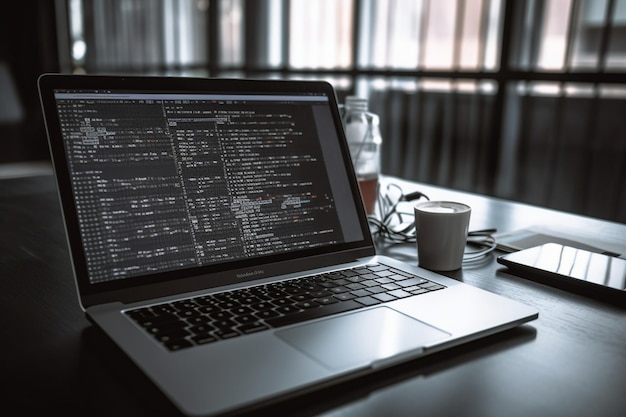 software development coding on laptop Premium photo software development coding on laptop Premium photo