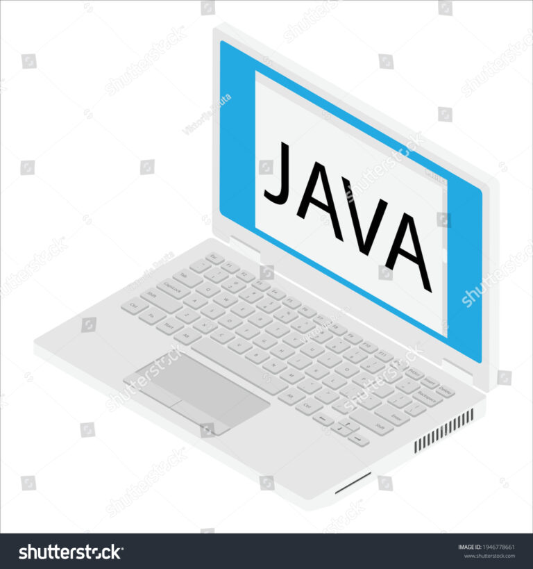 web developer with laptop coding picture Vector laptop coding concept web developer stock vector (royalty free
