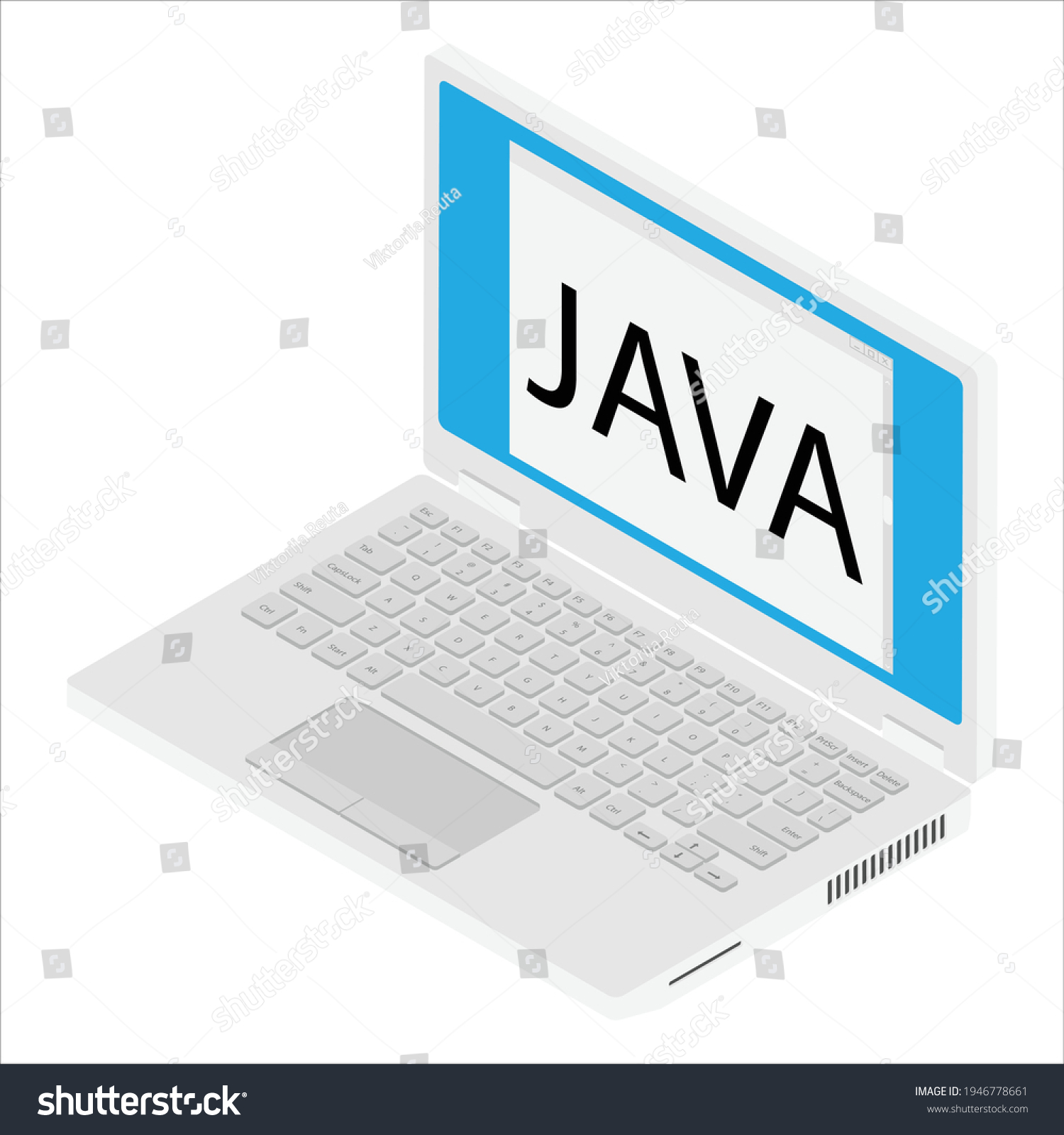 Vector Laptop Coding Concept Web Developer Stock Vector (Royalty Free