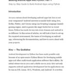 android application development in python Python android phandroid horizons broadening going source open also there project an