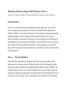 android application development in python Python android phandroid horizons broadening going source open also there project an