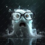 illustrator face design with glasses black background Black glasses on transparent background ai generated