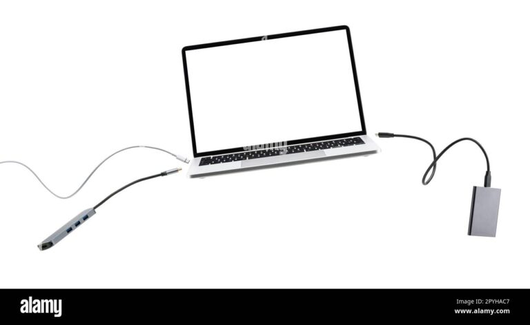 laptop with white screen coding Laptop with white screen stock photo