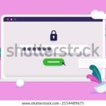 coding laptop lock screen Professional lock screen for laptop screens stock illustration
