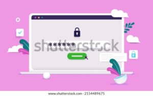 coding laptop lock screen Professional lock screen for laptop screens stock illustration