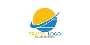 company logo on travel router Travel company logo travel brand logo for business travel vector logo