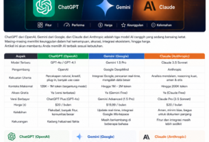 Perbandingan ChatGPT vs Gemini vs Claude di 2026: Mana AI Terbaik untuk Kebutuhan Anda?
